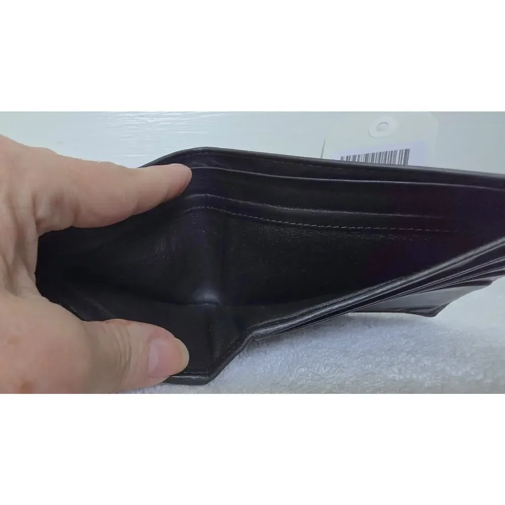 Bottega Veneta Men's Black Woven Bifold Wallet w/Card Slots Made Italy w/COA